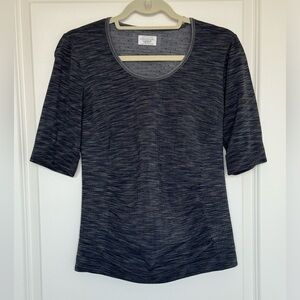 Athleta Radiance Athletic Tee - Gray space dye - L - NWOT